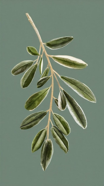 Watercolor olive branch