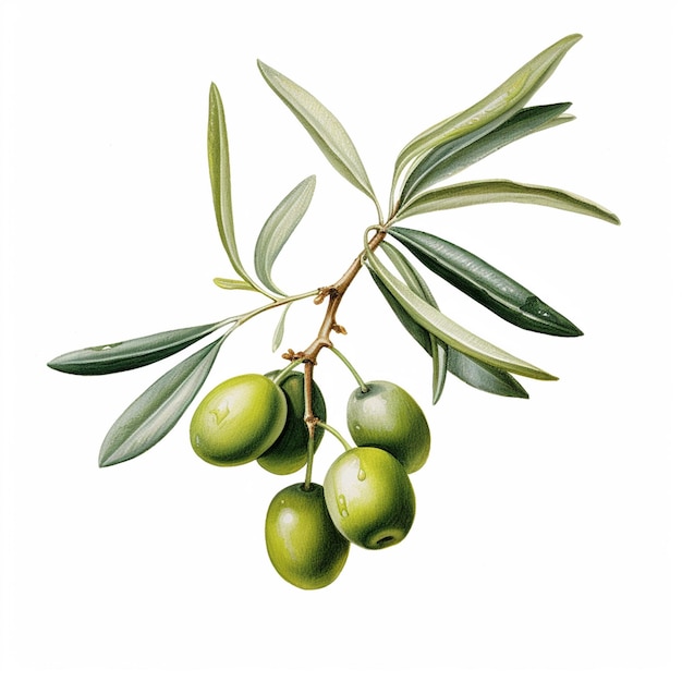 Watercolor Olive Clipart