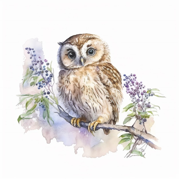 Watercolor Owl