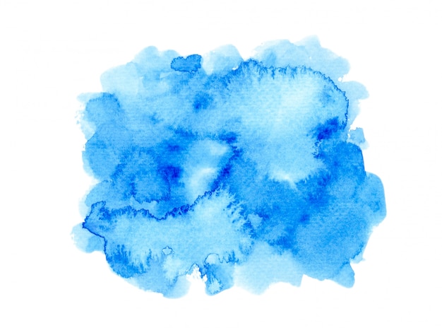 watercolor paint background.color blue shades art drawn on paper