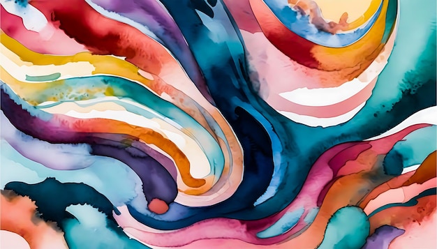 Watercolor paint drawing Abstract colored background