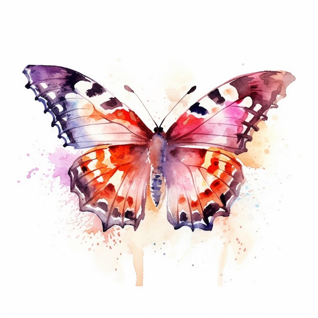 Watercolor painting about a butterfly