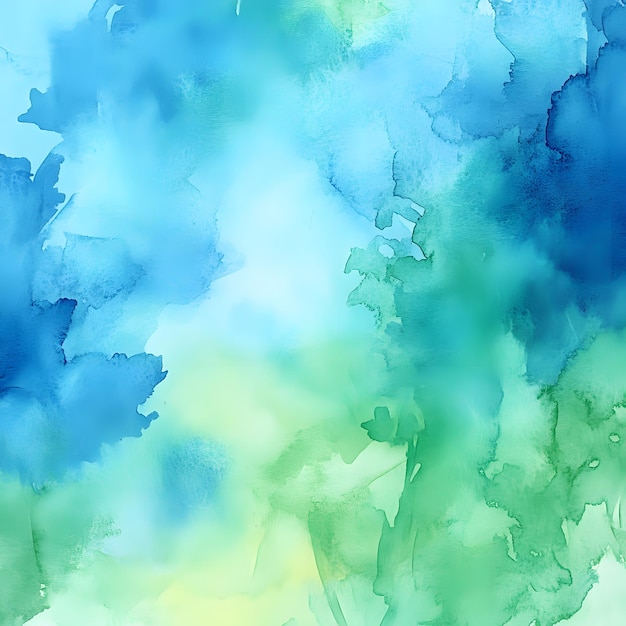 Photo a watercolor painting of a blue and green abstract background