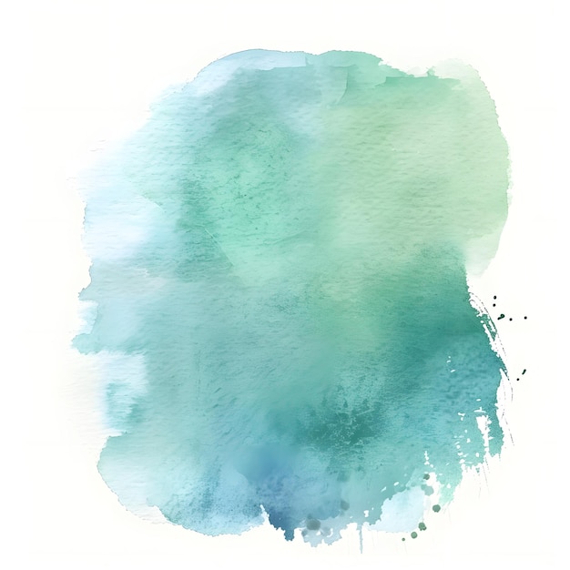 Photo a watercolor painting of a blue and green abstract watercolor