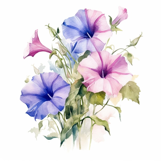 A watercolor painting of a bunch of flowers with the title'sweet pea '