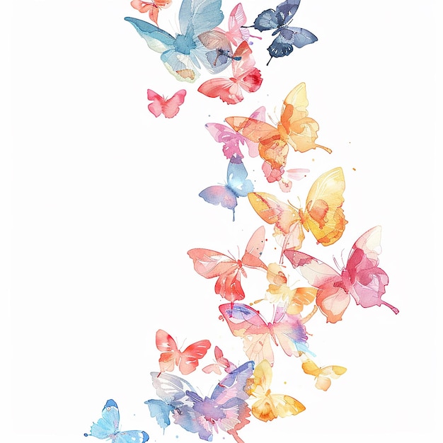 a watercolor painting of butterflies with the words butterflies on it