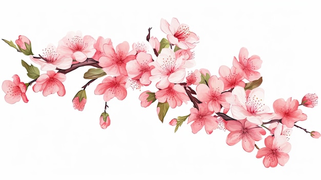 A watercolor painting of a cherry blossom.