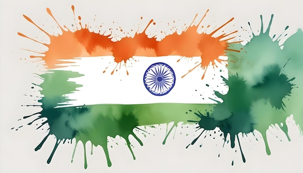 a watercolor painting of the national flag