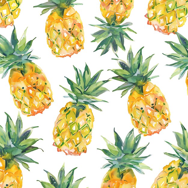 a watercolor painting of pineapples on a white background