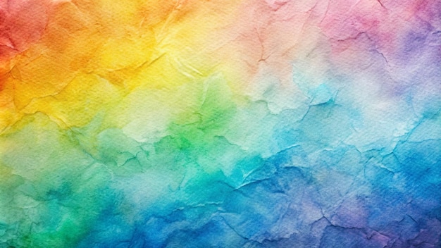 a watercolor painting of a rainbow colored background