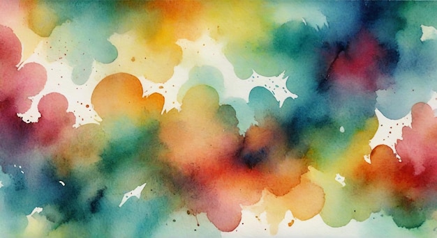 a watercolor painting of a rainbow with a bird flying in the sky