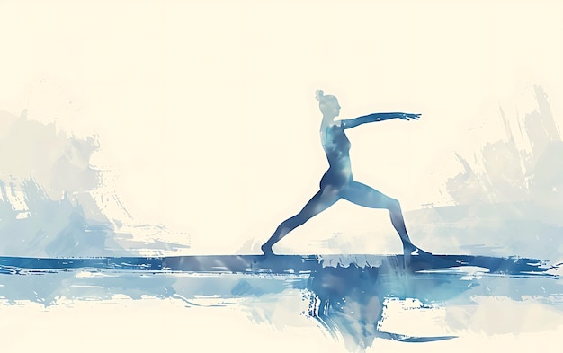 a watercolor painting of a surfer on a water surface