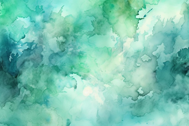 A watercolor painting with a green background.