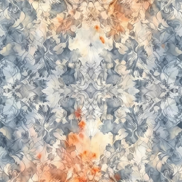 A watercolor pattern was created using light greyish orange Generative AI