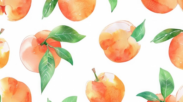 Watercolor peaches illustration