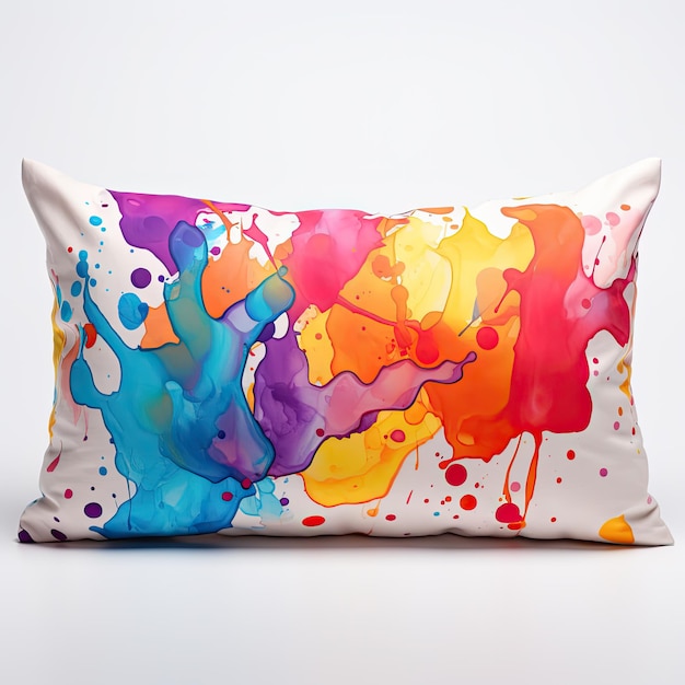 Photo watercolor pillow illustration generative ai