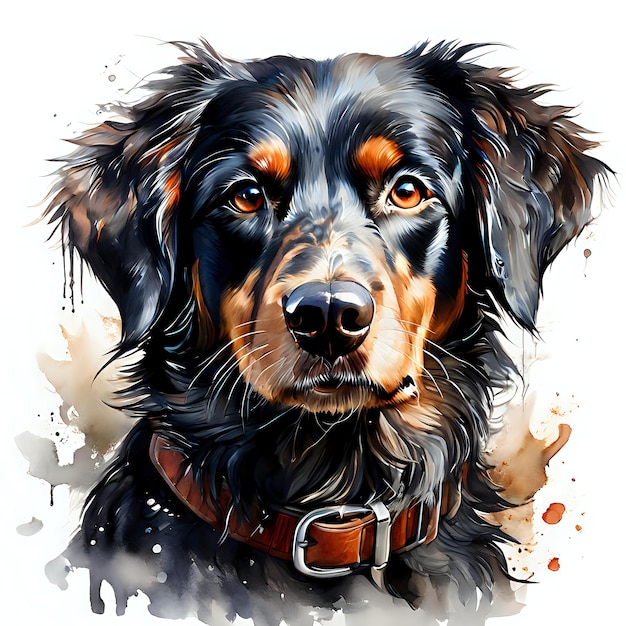 Watercolor Portrait of a Dog