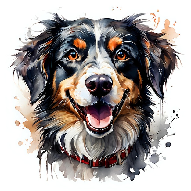 Watercolor Portrait of a Dog