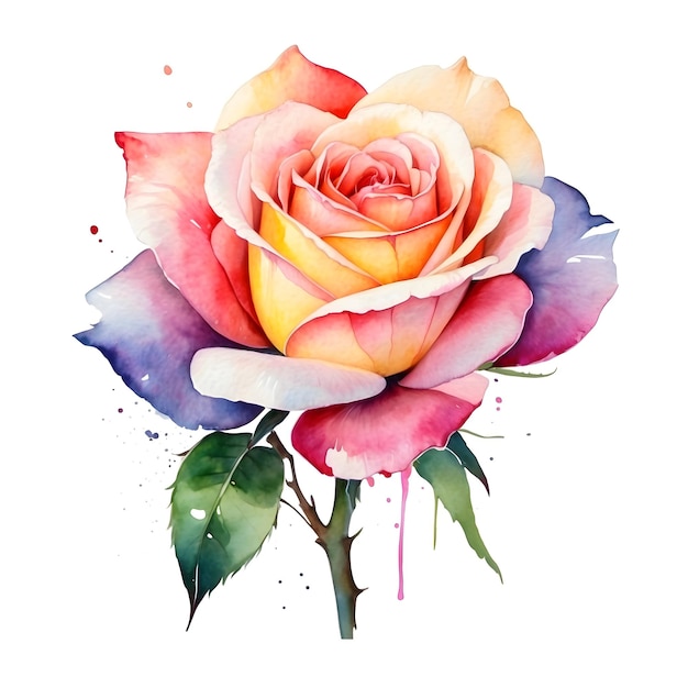 Watercolor Rose Series Rose watercolor collection Floral watercolor set Rose painting series Wat