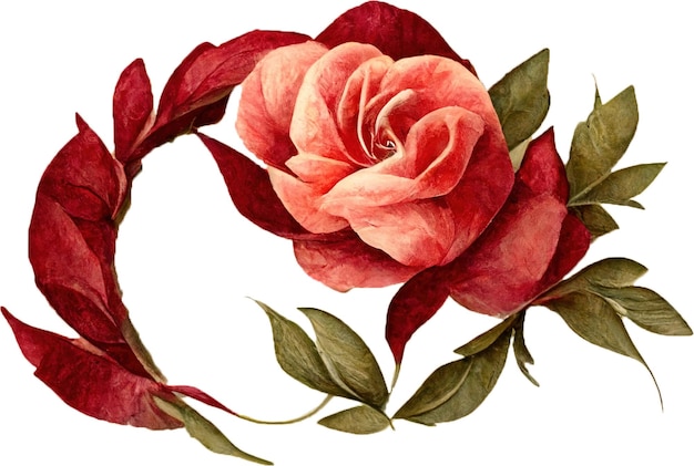 Watercolor roses clip art