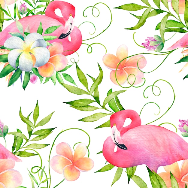 Watercolor seamless pattern. Modern stylish texture.