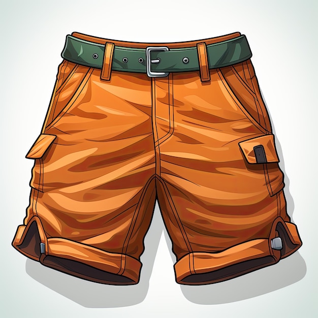 Photo watercolor shorts vector clipart illustration generative ai