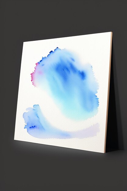 Watercolor splash ink blue background image beautiful color paint smudge effect simple background