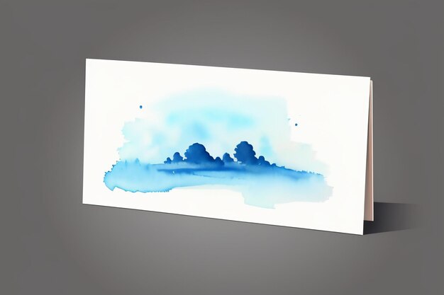 Watercolor splash ink blue background image beautiful color paint smudge effect simple background