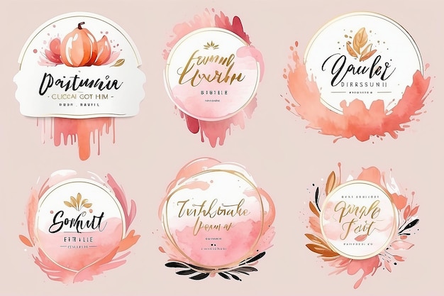 Watercolor splash logo branding feminine luxury logo design