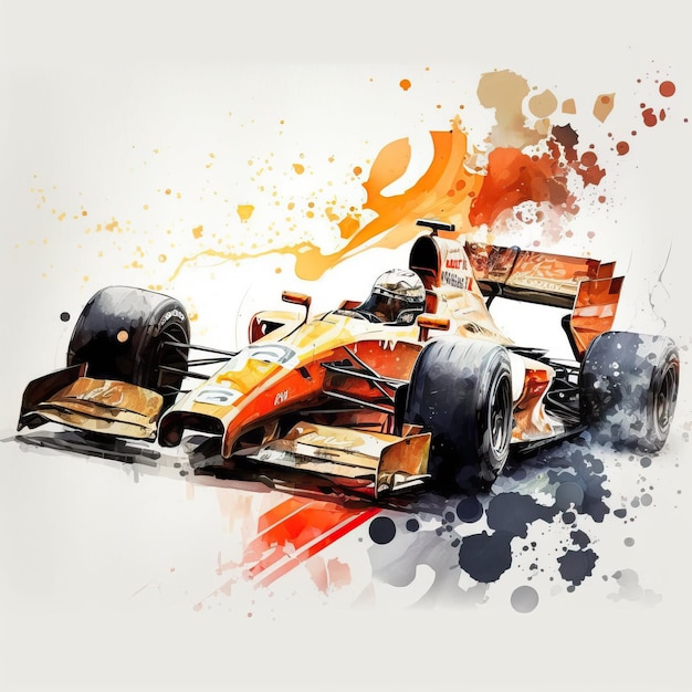 Watercolor Sports Formula 1 Racing