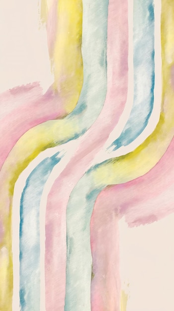 Photo watercolor striped pattern with pastel colors