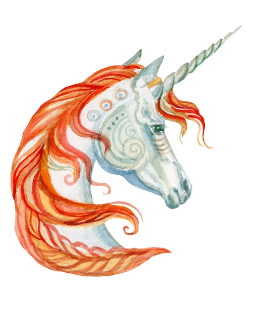 Watercolor unicorn 2