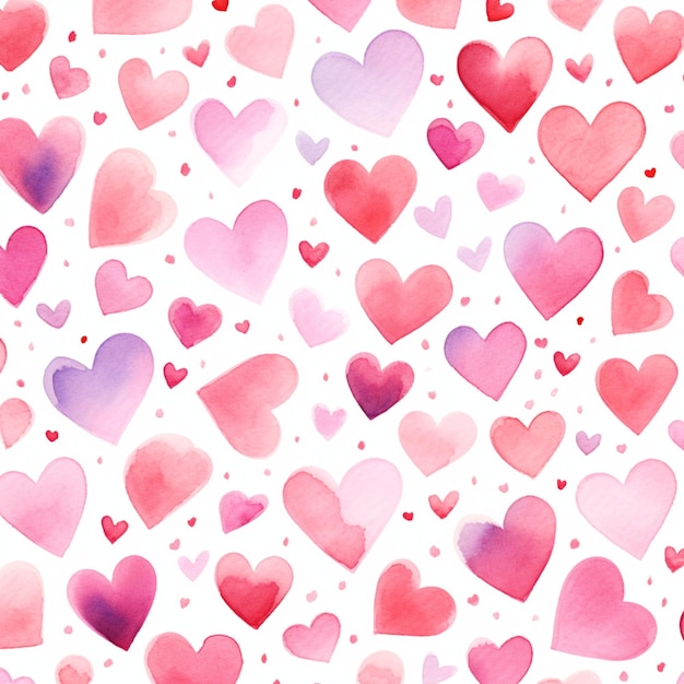 Watercolor Valentines Day Background