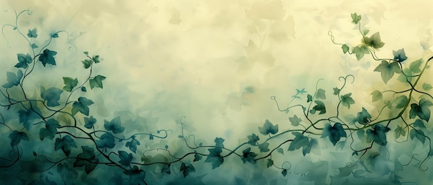 Watercolor Vine Background