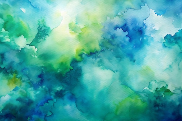 Photo a watercolor wash in shades of blue and green creating a soft and abstract background