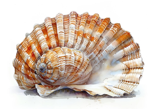 WatercolorRendered Seashell Texture