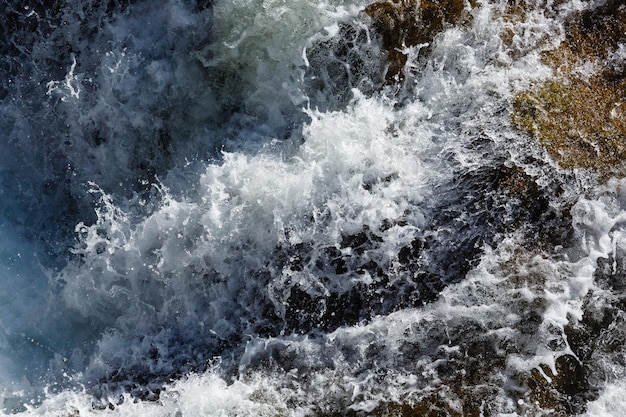 Waterfall closeup nature background