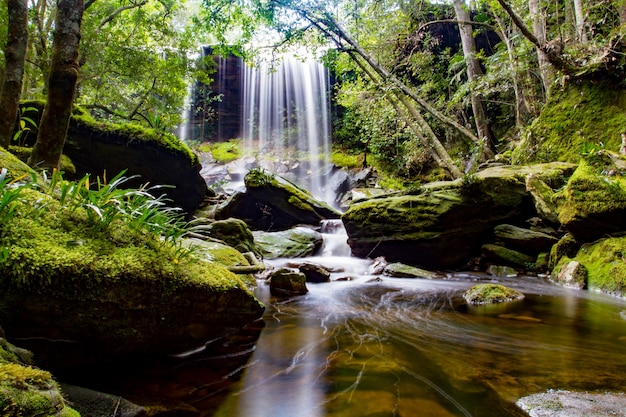 waterfall in deep forest in thailand