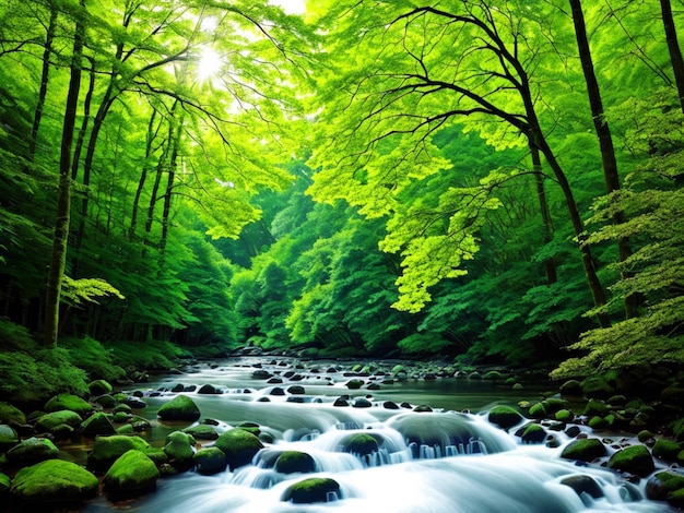 waterfall in forest waterfall background waterfall in garden