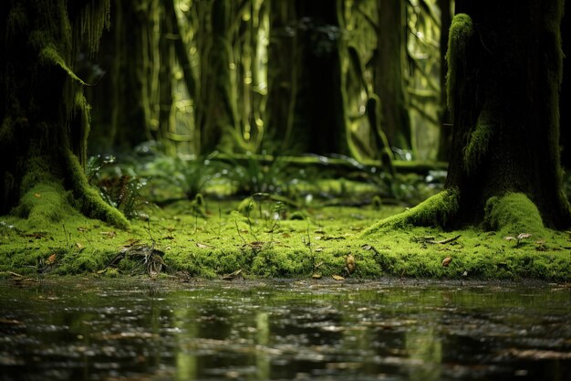 Photo waterfall in the forest