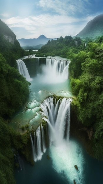 A waterfall in the forest