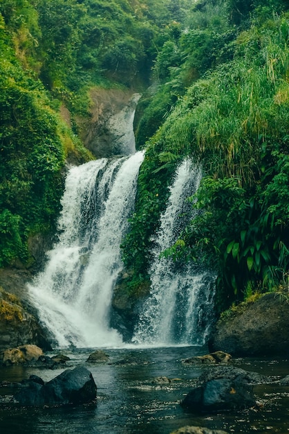 A waterfall in indonesia