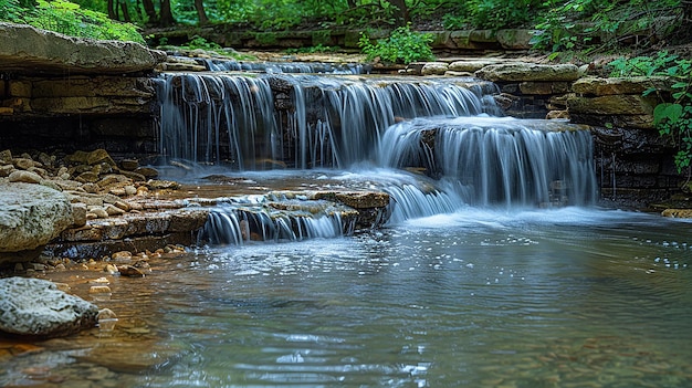 a waterfall in the jungle