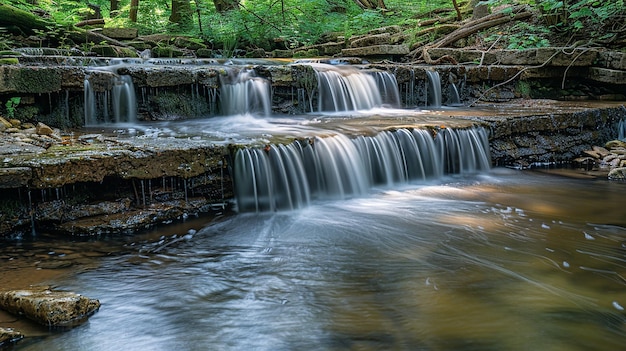 a waterfall in the jungle