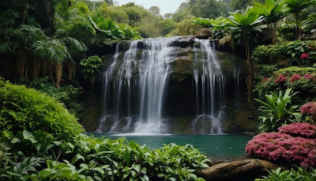 waterfall landscape river stream outdoor travel tourism park foliage mountain autumn scen