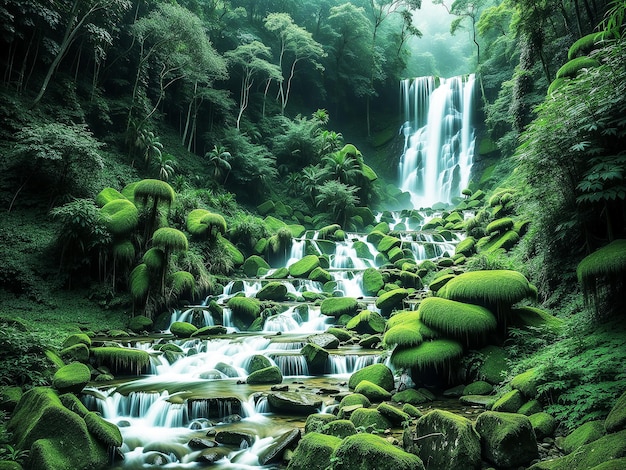 Waterfall on the Mountain