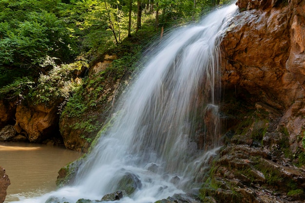 Waterfall in the mountains of AdygeaThe Republic of Adygea is a landlocked republic of Russia