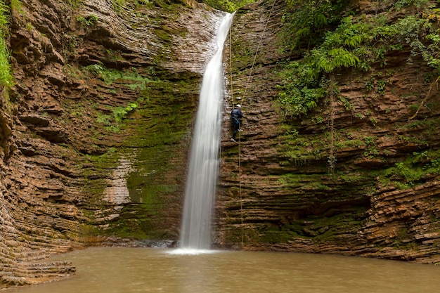 Waterfall in the mountains of AdygeaThe Republic of Adygea is a landlocked republic of Russia