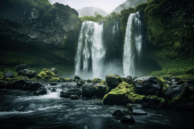 Waterfall nature landscape outdoors