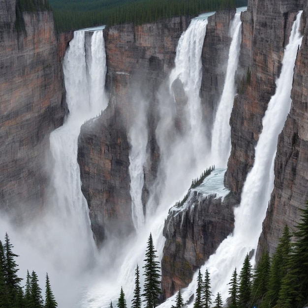 Waterfall Niagara Sheet Torrential flow Fountain Jet Spurt Rapid descent White water Precipice Rush